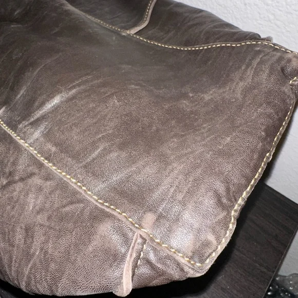 Vintage Ellen Tracy Brown Leather Tote Bag - Braided Handles